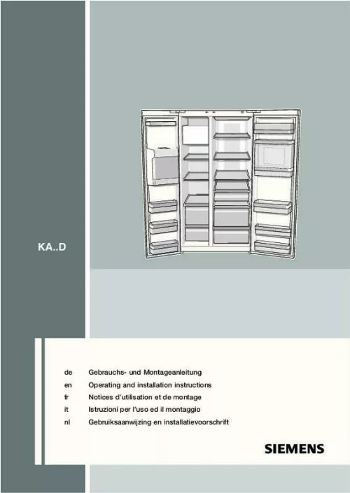 Mode d'emploi SIEMENS KA62DV70