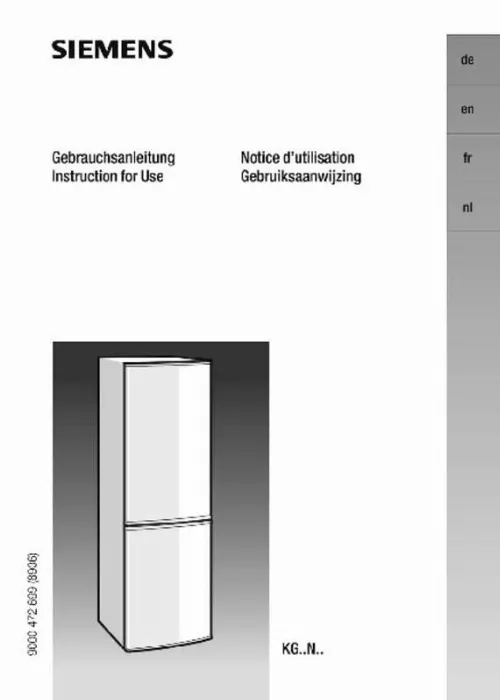 Mode d'emploi SIEMENS KG39NXI46