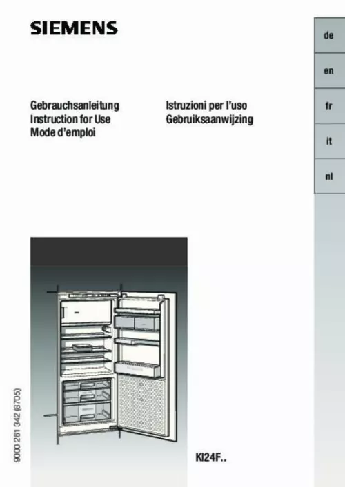 Mode d'emploi SIEMENS KI 24 LV 21 FF