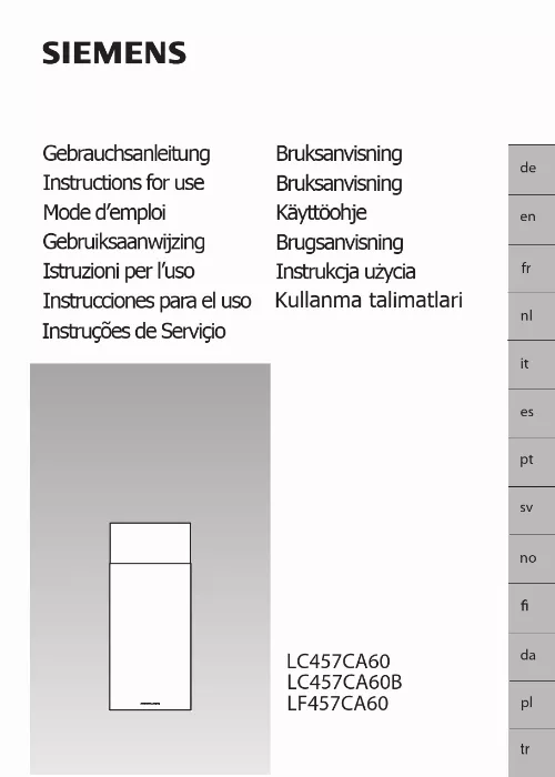 Mode d'emploi SIEMENS LC457CA60