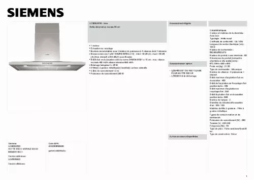 Mode d'emploi SIEMENS LC965GA30