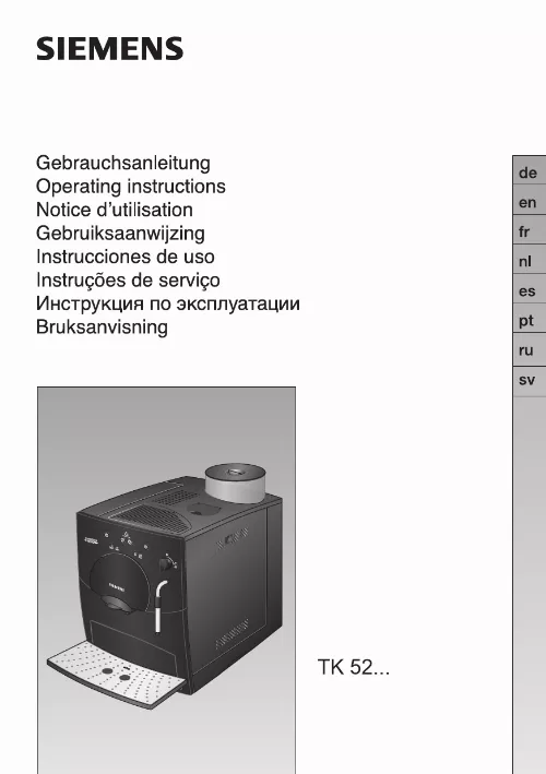 Mode d'emploi SIEMENS TK52002