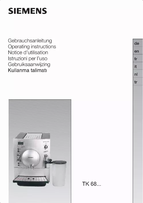 Mode d'emploi SIEMENS TK68001