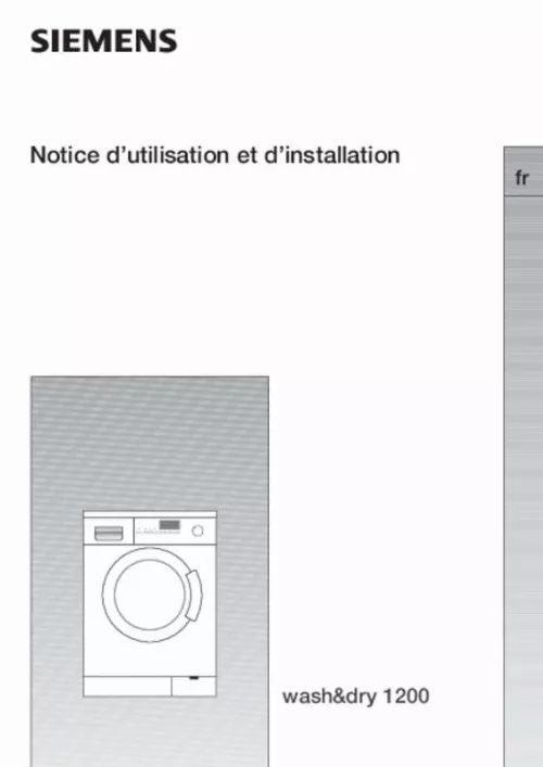 Mode d'emploi SIEMENS WD 12D560 FF