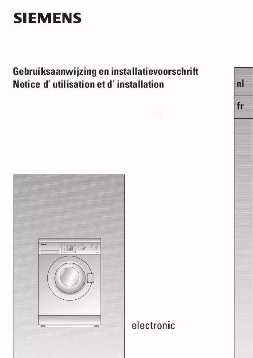 Mode d'emploi SIEMENS WXB1060IN