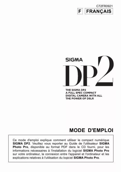 Mode d'emploi SIGMA DP2