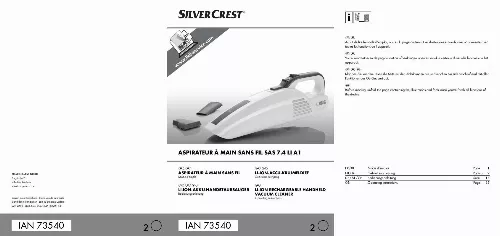 Mode d'emploi SILVERCREST SAS 7.4 LI A1