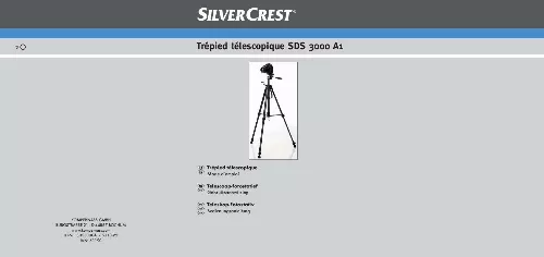 Mode d'emploi SILVERCREST SDS 3000 A1 TELESCOPIC CAMERA TRIPOD