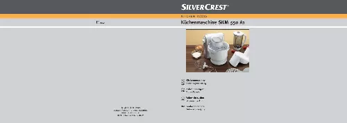 Mode d'emploi SILVERCREST SKM 550 A1 FOOD PROCESSOR