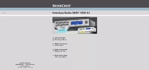 Mode d'emploi SILVERCREST SKRP 1000 A1 UNDERCUPBOARD RADIO