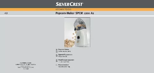 Mode d'emploi SILVERCREST SPCM 1200 A1 POPCORN MAKER