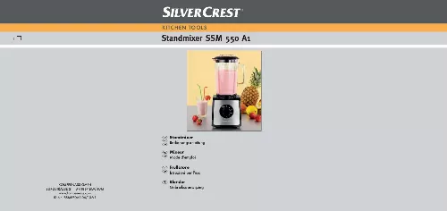 Mode d'emploi SILVERCREST SSM 550 A1 BLENDER