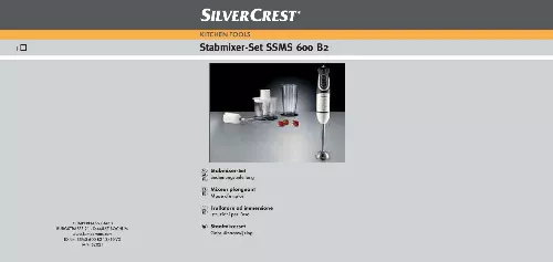 Mode d'emploi SILVERCREST SSMS 600 B2