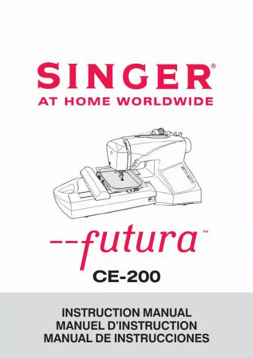 Mode d'emploi SINGER FUTURA CE200