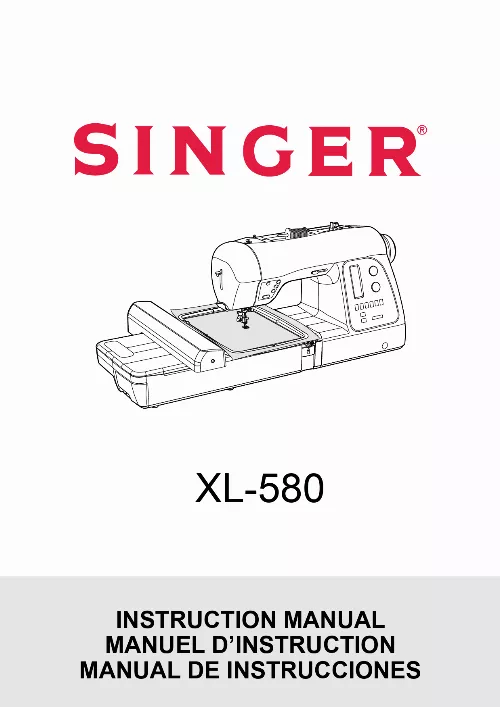 Mode d'emploi SINGER FUTURA XL 580