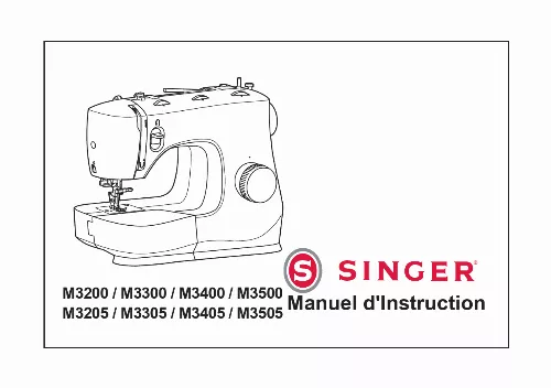 Mode d'emploi SINGER M3505