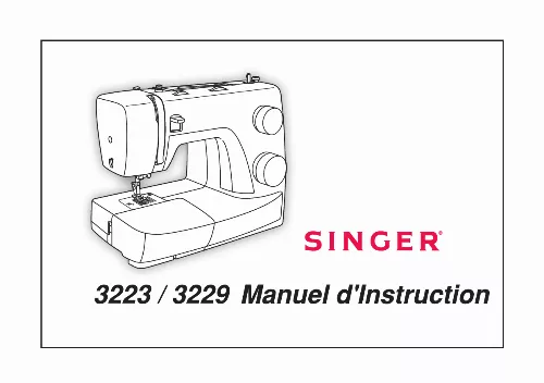 Mode d'emploi SINGER MC3223 A