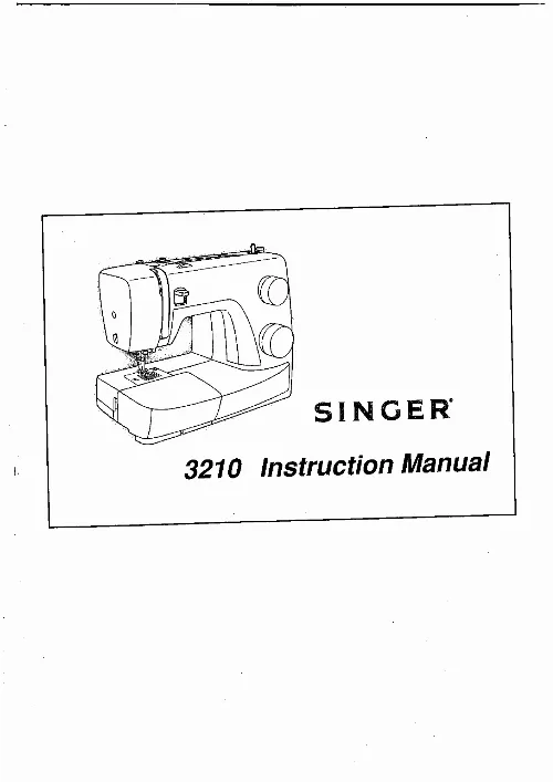 Mode d'emploi SINGER SIMPLE 3210