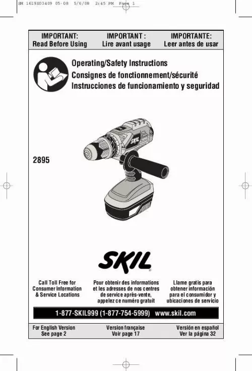 Mode d'emploi SKIL 2895