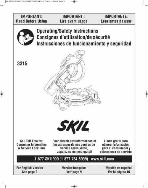 Mode d'emploi SKIL 3315