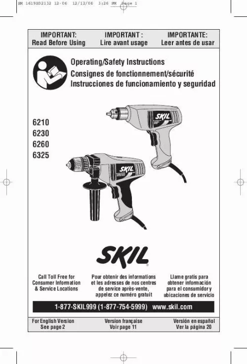 Mode d'emploi SKIL 6230