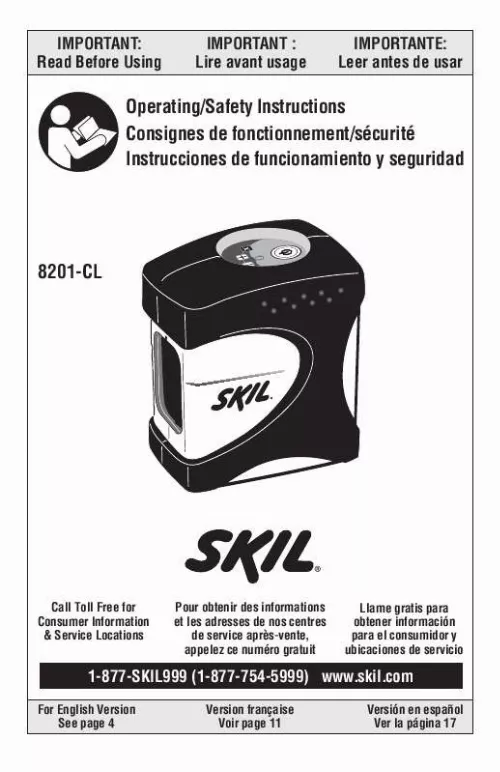 Mode d'emploi SKIL 8201-CL
