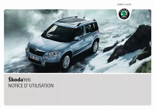 Mode d'emploi SKODA YETI