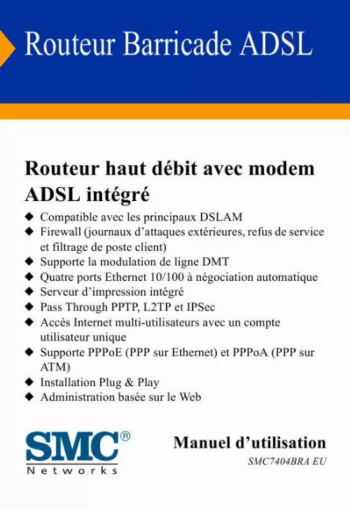 Mode d'emploi SMC 7404BRA