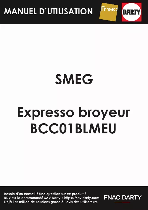 Mode d'emploi SMEG BCC01BLMEU