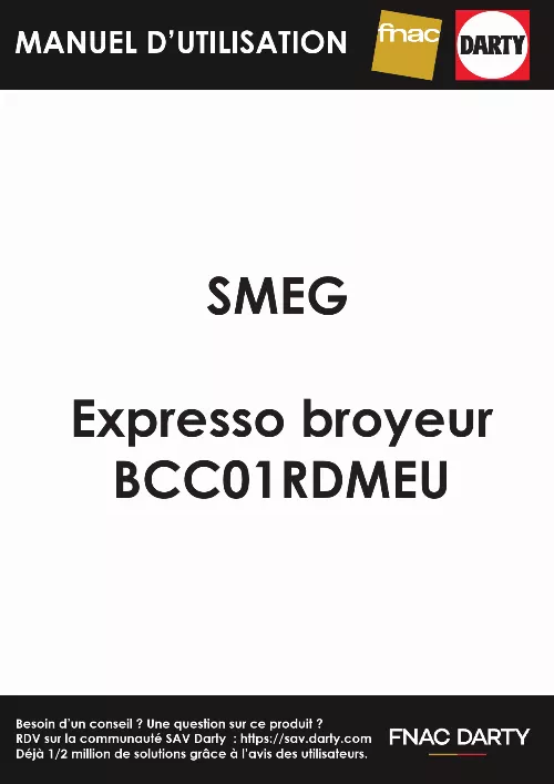 Mode d'emploi SMEG BCC01RDMEU