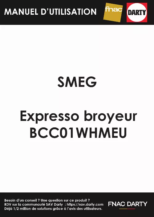 Mode d'emploi SMEG BCC01WHMEU