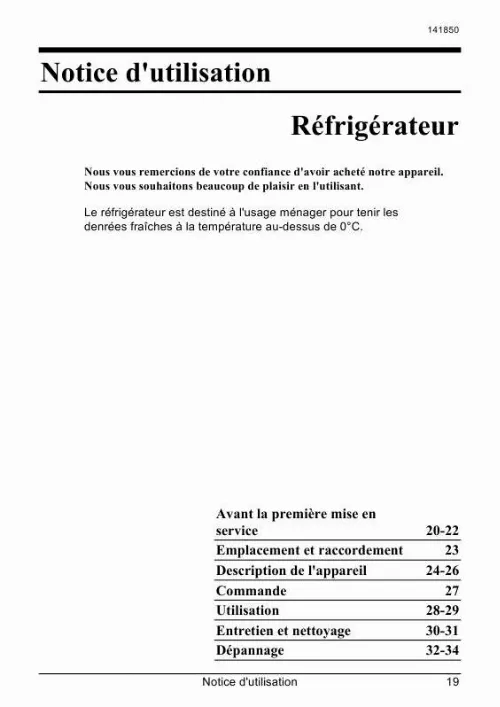 Mode d'emploi SMEG FI164A