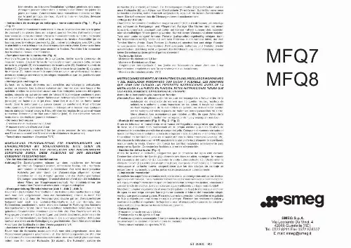 Mode d'emploi SMEG MFQ7