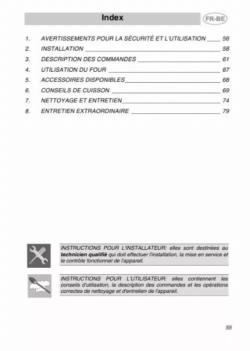 Mode d'emploi SMEG SC378MFN