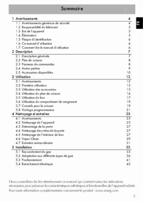 Mode d'emploi SMEG SCB91MCX9