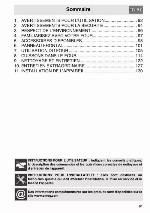 Mode d'emploi SMEG SCP495N-8