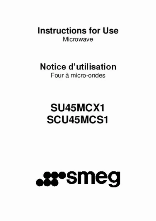 Mode d'emploi SMEG SCU45MCS1