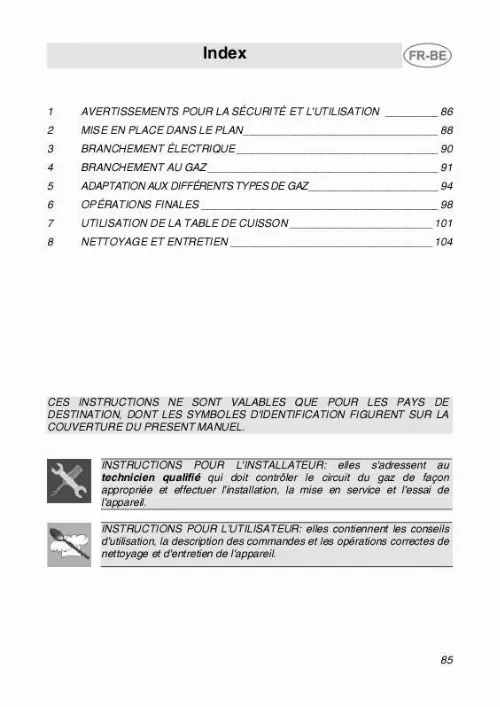 Mode d'emploi SMEG SR134NES1