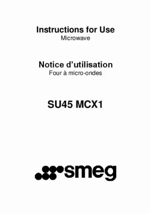 Mode d'emploi SMEG SU45MCX1