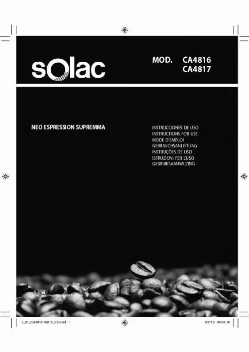 Mode d'emploi SOLAC CA4817