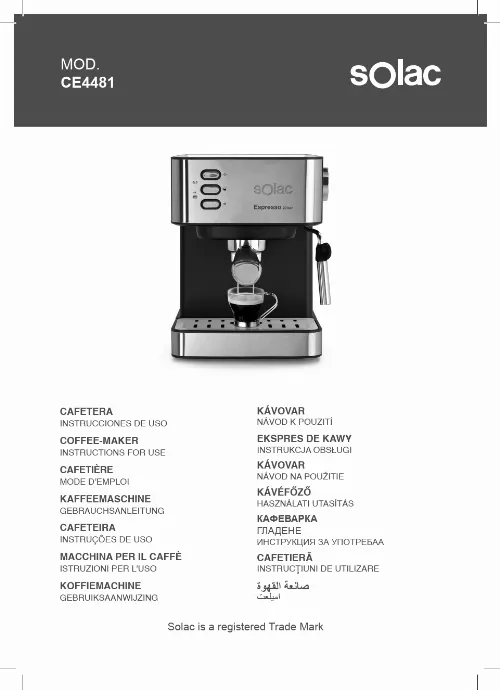Mode d'emploi SOLAC CE4481