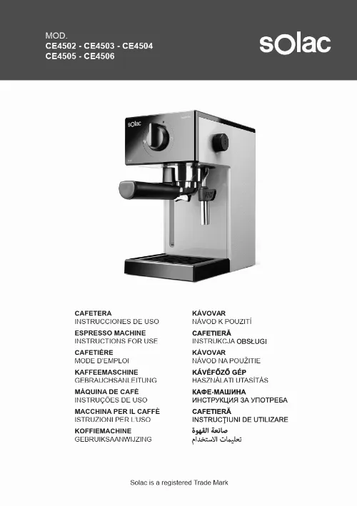 Mode d'emploi SOLAC CE4505