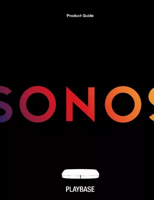 Mode d'emploi SONOS PLAYBASE