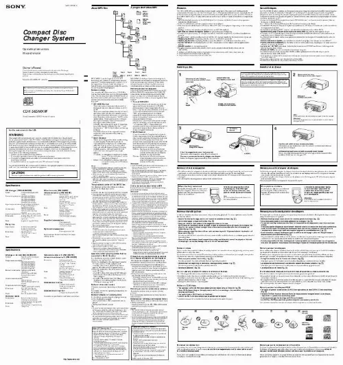 Mode d'emploi SONY CDX-565MXRF