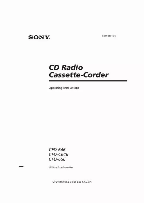 Mode d'emploi SONY CFD-646