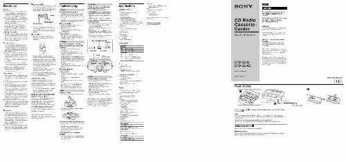 Mode d'emploi SONY CFD-G500L