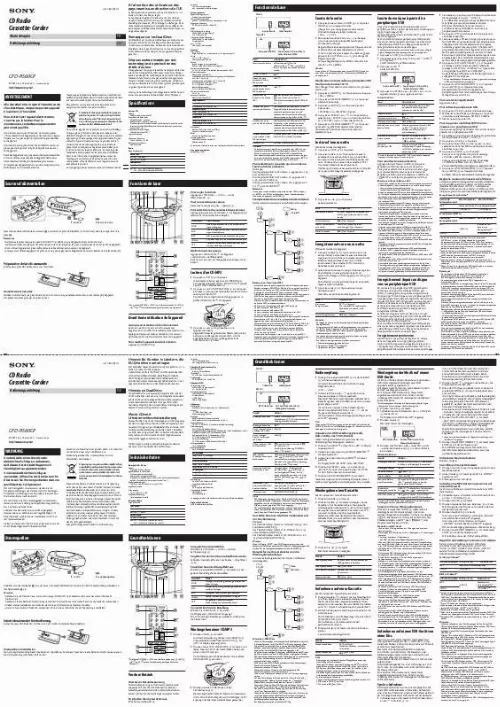 Mode d'emploi SONY CFD-RS60CP