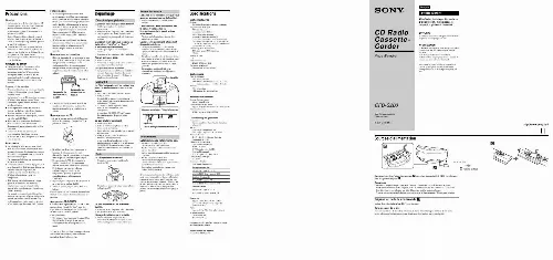 Mode d'emploi SONY CFD-S200