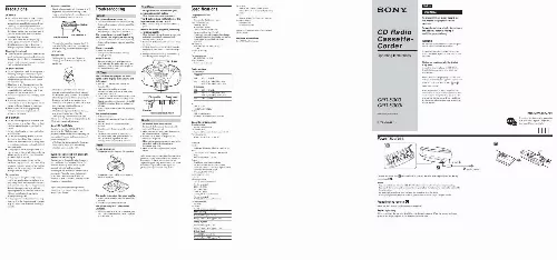 Mode d'emploi SONY CFD-S300