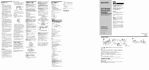 Mode d'emploi SONY CFD-S550L